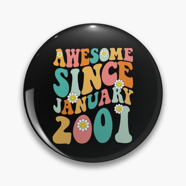 Item preview, Awesome Since January 2001 | Made In 2001 | Retro Groovy Birthday designed and sold by Christina-grich.