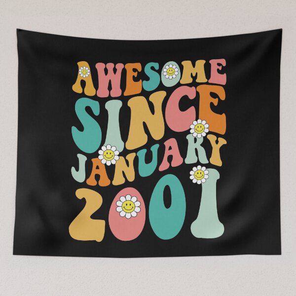Item preview, Awesome Since January 2001 | Made In 2001 | Retro Groovy Birthday designed and sold by Christina-grich.