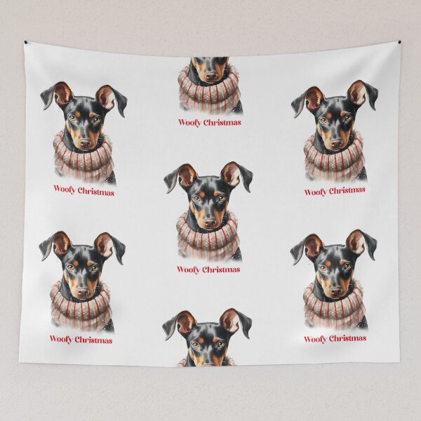 Item preview, Doberman Pinscher Dog Xmas Christmas Gift Ideas Woofy Christmas designed and sold by OliveAndSnow.