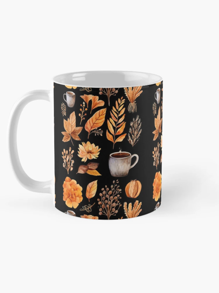 Thumbnail 5 of 6, Coffee Mug, Autumn Pattern Fall Pattern designed and sold by AnnaMDesign.