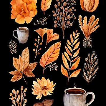 Artwork thumbnail, Autumn Pattern Fall Pattern by AnnaMDesign