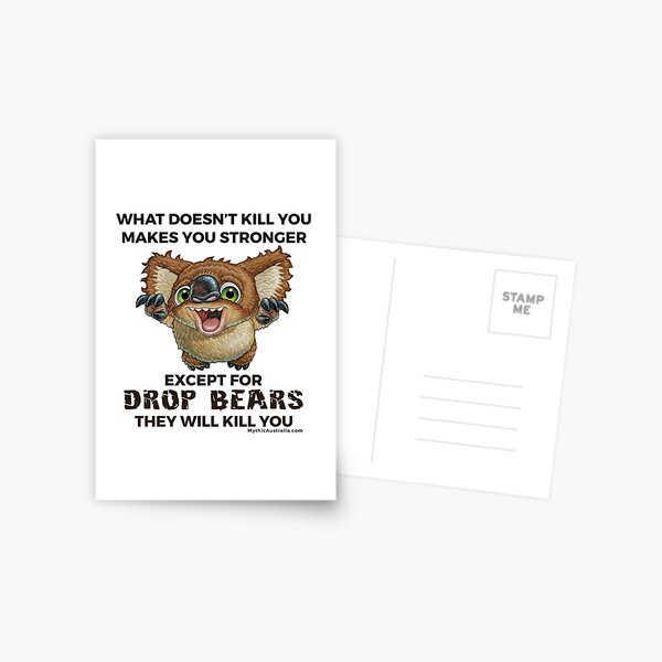 Drop Bear will Kill you Postcard