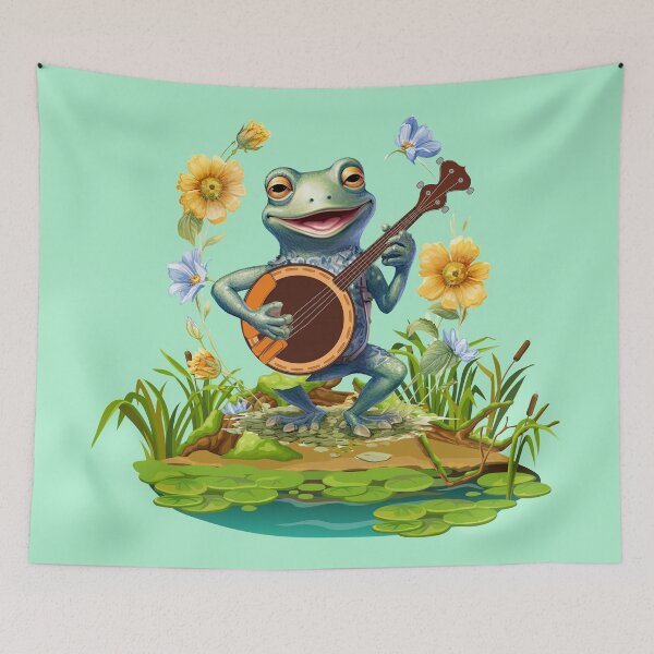 Item preview, Vintage Banjo Frog Singing designed and sold by my-green-gecko.