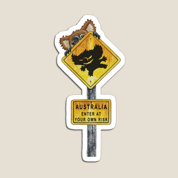 Drop Bear Enter if you Dare Magnet