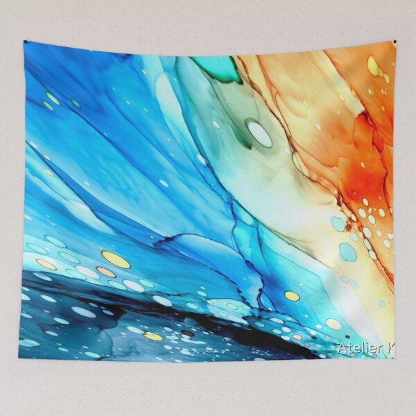 Item preview, Colorful bubbling river designed and sold by KalinsAtelier.