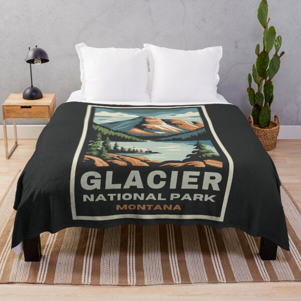 Item preview, A Vintage Travel Art of the Glacier National Park - Montana - US designed and sold by GoodOldVintage.