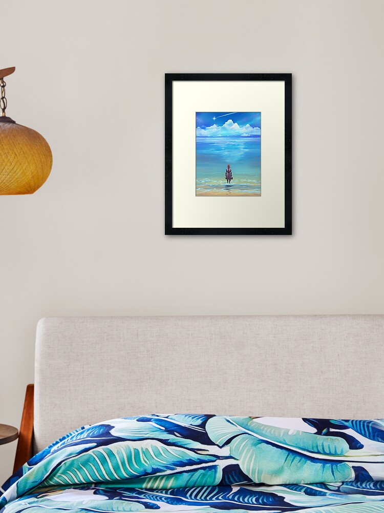 Thumbnail 2 of 7, Framed Art Print, Seashores of Eternity designed and sold by derlaine.