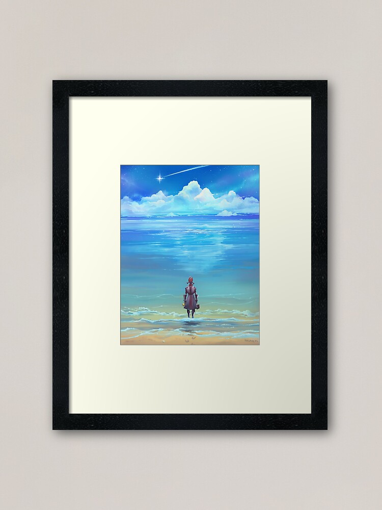 Thumbnail 1 of 7, Framed Art Print, Seashores of Eternity designed and sold by derlaine.