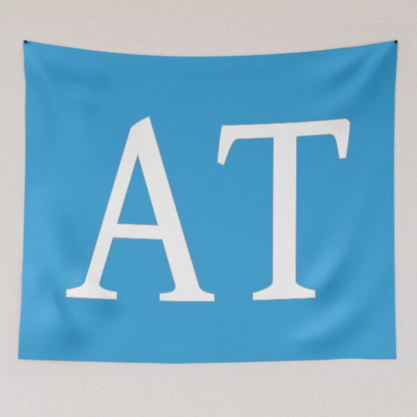 Item preview, AT Initials Monogram Elegant White Letters designed and sold by Jeallan Designs.