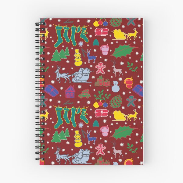 Item preview, Enchanted Christmas Wonderland Pattern on Deep Red designed and sold by ara-designs.