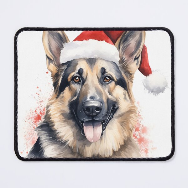 Item preview, christmas german shepherd holiday print designed and sold by dcrc.