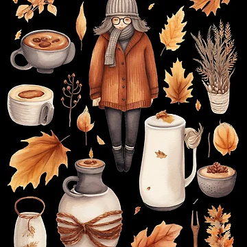 Artwork thumbnail, Autumn Pattern Fall Pattern by AnnaMDesign