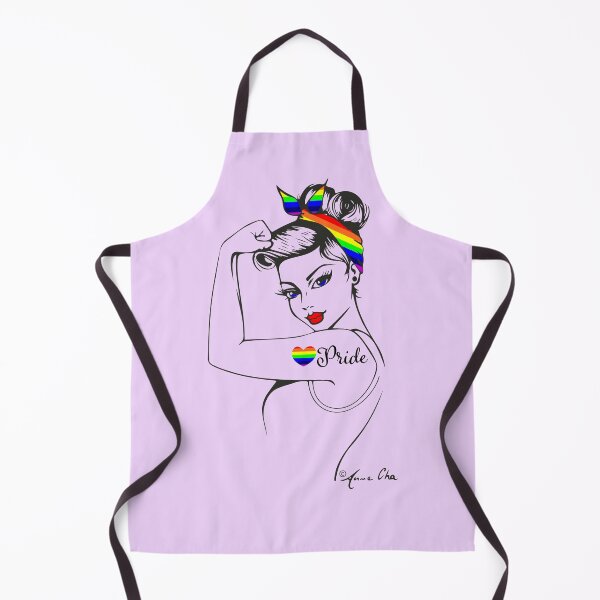 Item preview, Pride LGBTQ Girl Power Pin Up by Anne Cha Love wins designed and sold by Anne Chachignon.