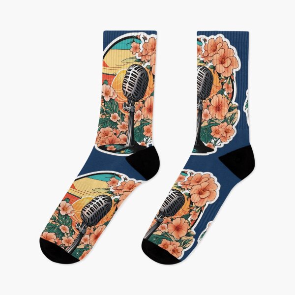 Item preview, DJ Microphone on a beach with Hawaii Orchid Flowers designed and sold by NautiChic.