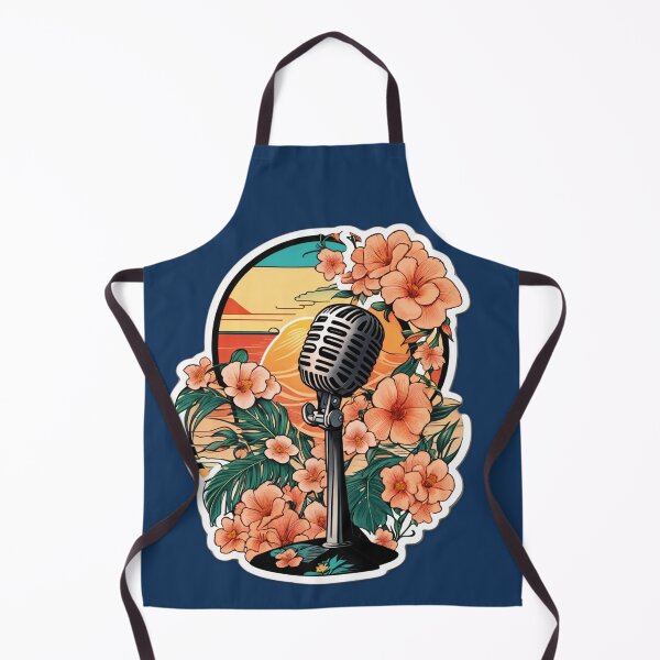 Item preview, DJ Microphone on a beach with Hawaii Orchid Flowers designed and sold by NautiChic.