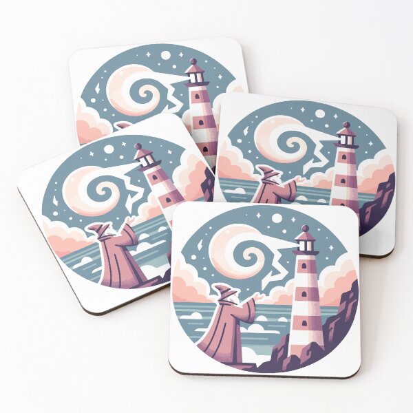Item preview, Mystical Lighthouse Moonlit Night Scene designed and sold by OniumEth.