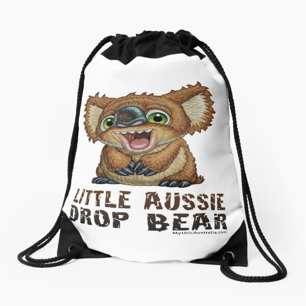 Little Aussie Drop Bear Drawstring Bag