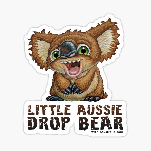 Little Aussie Drop Bear Sticker