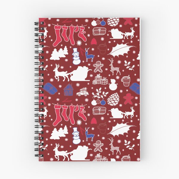 Item preview, Enchanted Christmas Wonderland Pattern on Deep Red designed and sold by ara-designs.