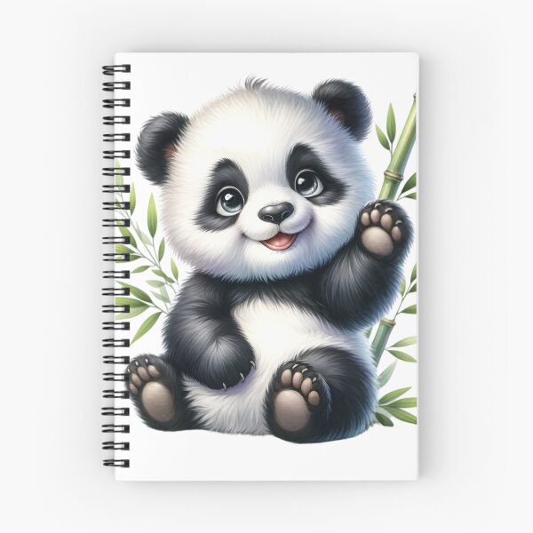 Item preview, Baby Panda Waving with Bamboo designed and sold by aurahealing.