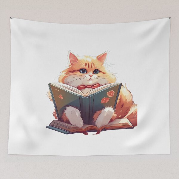 Item preview, Cat Loves Book Cute Cat With Book Cute Cat Reading Book Funny Gifts For Cat Lovers Funny Gifts For Book Lovers  designed and sold by MatthewViews.