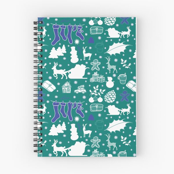 Item preview, Enchanted Christmas Wonderland Pattern White on Blue-Green designed and sold by ara-designs.