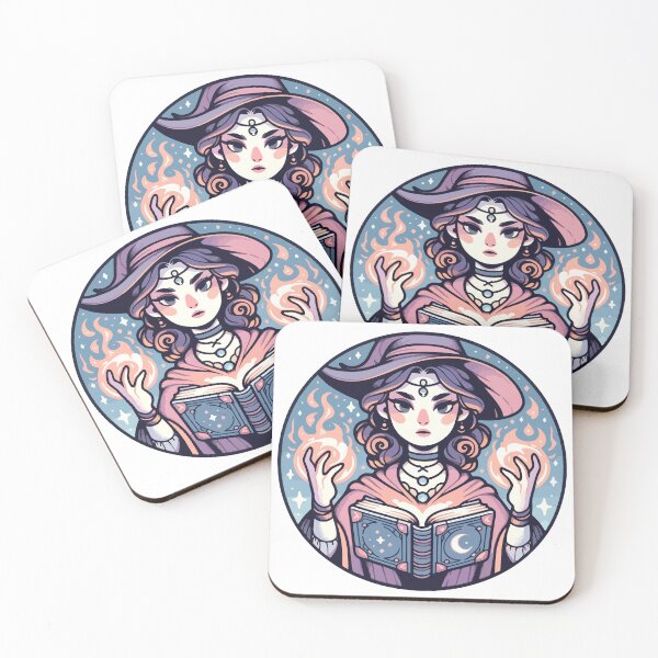 Item preview, Enchanted Witch with Celestial Book designed and sold by OniumEth.