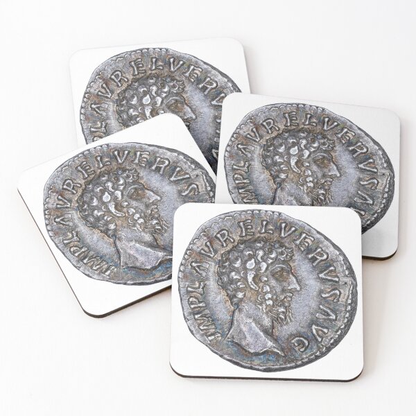 Item preview, Roman Emperor Lucius Verus denarius portrait, 161 AD designed and sold by OptimoPrincipi Roman Coins.