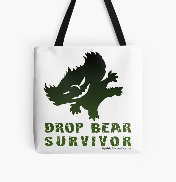Drop Bear Survivor Silhouette All Over Print Tote Bag