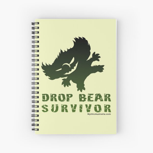 Drop Bear Survivor Silhouette Spiral Notebook