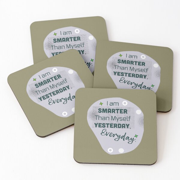 Item preview, Smarter Than Myself Yesterday, Everyday light grey background designed and sold by AmigosCharm.