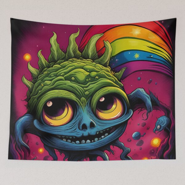 Item preview, alienlove 175 good mood lucky funny skull hero designed and sold by alienlove-8.