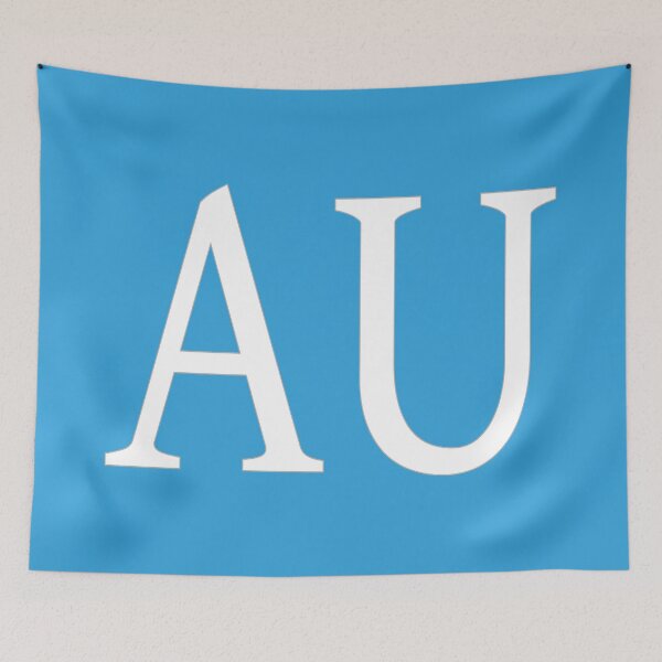 Item preview, AU Initials Monogram Elegant White Letters designed and sold by Jeallan Designs.