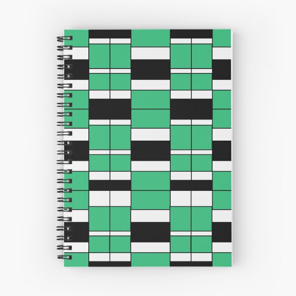 Item preview, Black Green Mid Century Geometric Pattern designed and sold by Nisha Prabhu.