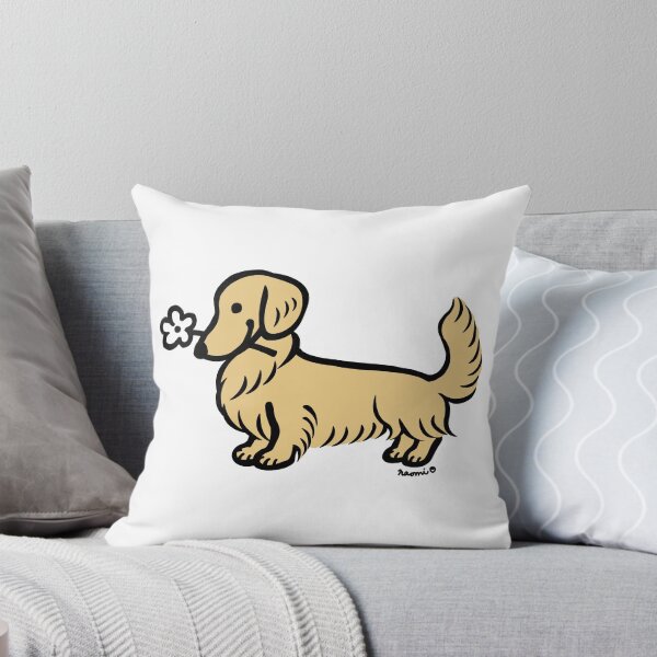 Item preview, Longhaired Cream Dachshund Tiny Flower designed and sold by HappyLabradors.