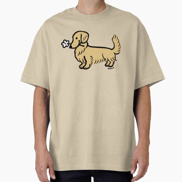 Item preview, Langhaar Creme Dackel Tiny Flower designed and sold by HappyLabradors.