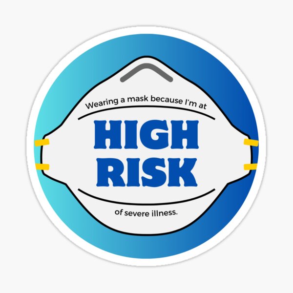 High Risk blue Sticker