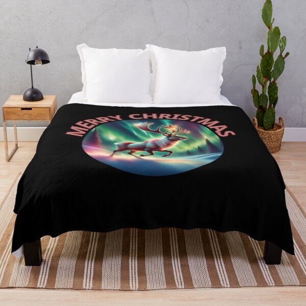 Artikelvorschau, Frohe Weihnachten Rentier Aurora Borealis entworfen und verkauft von ChicTrendz.