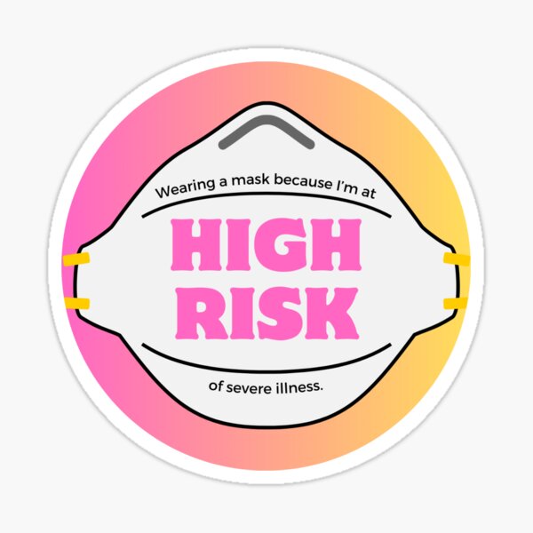 High Risk pink yellow Sticker
