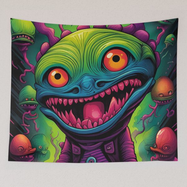 Item preview, alienlove 180 good mood lucky funny skull hero designed and sold by alienlove-8.