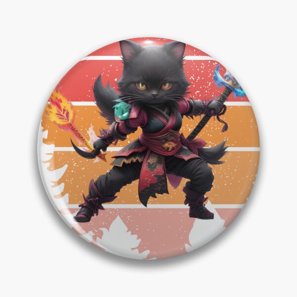 Item preview, Vintage Ninja cat,retro cat warriors ,samurai cat,brave cat, cute ninja cat, mamma's cat, japanese samurai cat, super hero cat, vintage ninja cat, vintage cat, gifts for her designed and sold by Cat-culture-art.