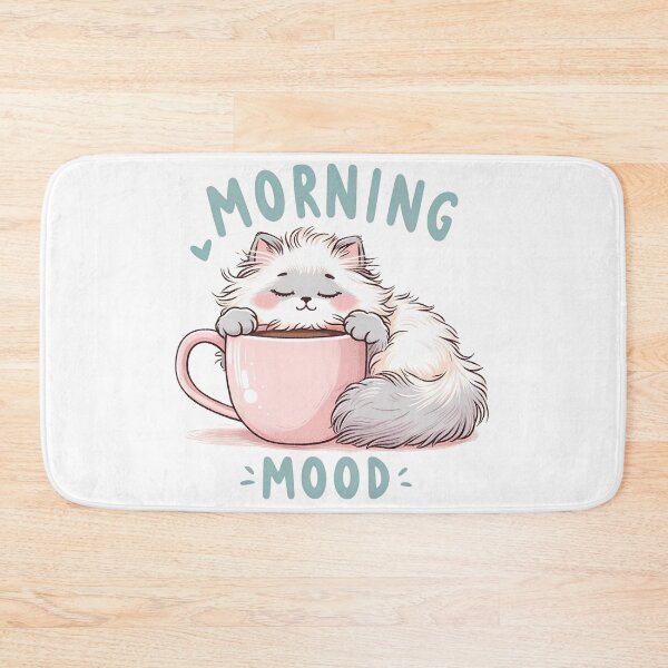 Item preview, Morning Mood, a cat lovers morning dilemma designed and sold by RuyaFab.