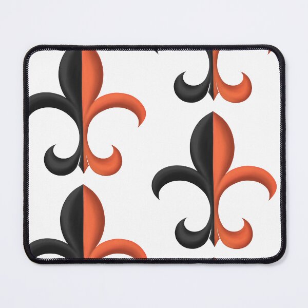 Item preview, Black and Tangerine Fleur de Lis designed and sold by lezell.