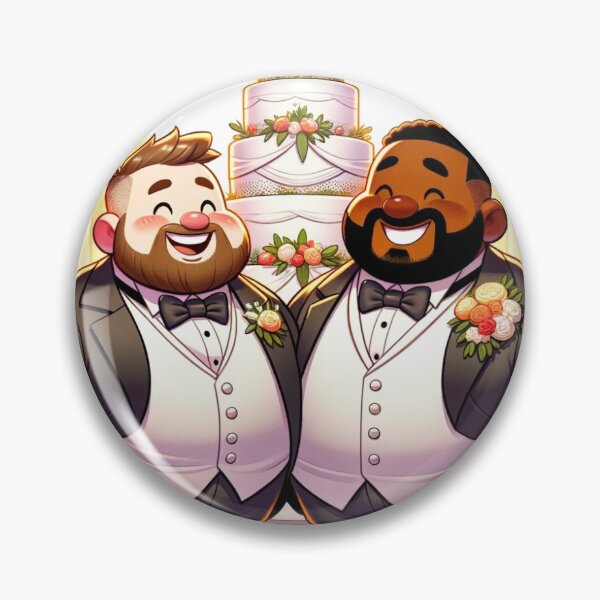 Item preview, Happy newly wed gay husbands  designed and sold by norbears.