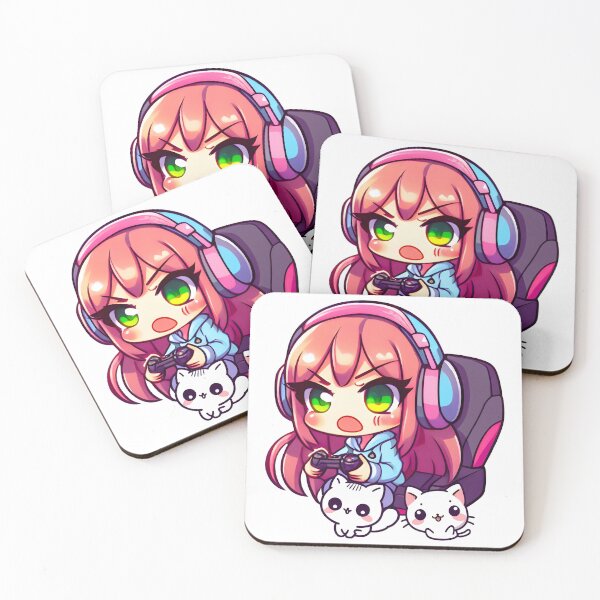 Item preview, Gamer Girl, Kawaii Art, Cat Love, Kitty, Cat Owner designed and sold by Porcupine Tees ⭐⭐⭐⭐⭐.