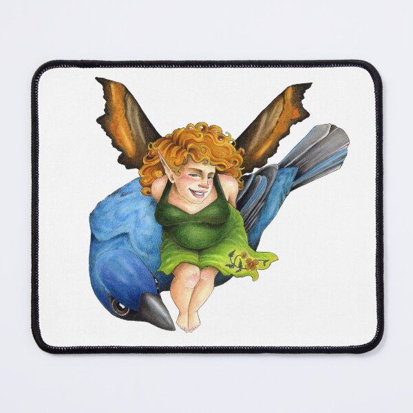 Item preview, Indigo Bunting and Faerie designed and sold by hnewmanart.