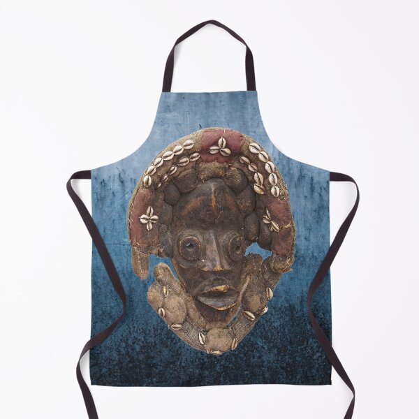 Item preview, Wooden african mask blue background designed and sold by Areashor.