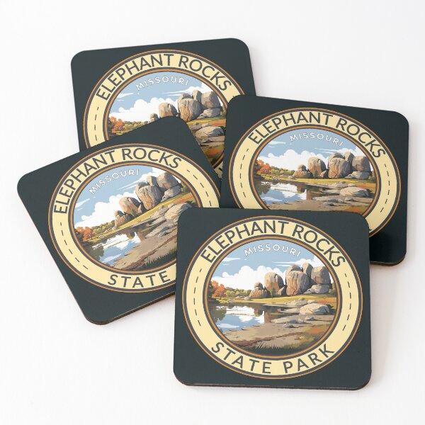 Item preview, Elephant Rocks State Park Missouri Travel Art Badge designed and sold by KrisSidDesigns.
