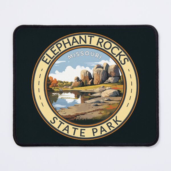 Item preview, Elephant Rocks State Park Missouri Travel Art Badge designed and sold by KrisSidDesigns.