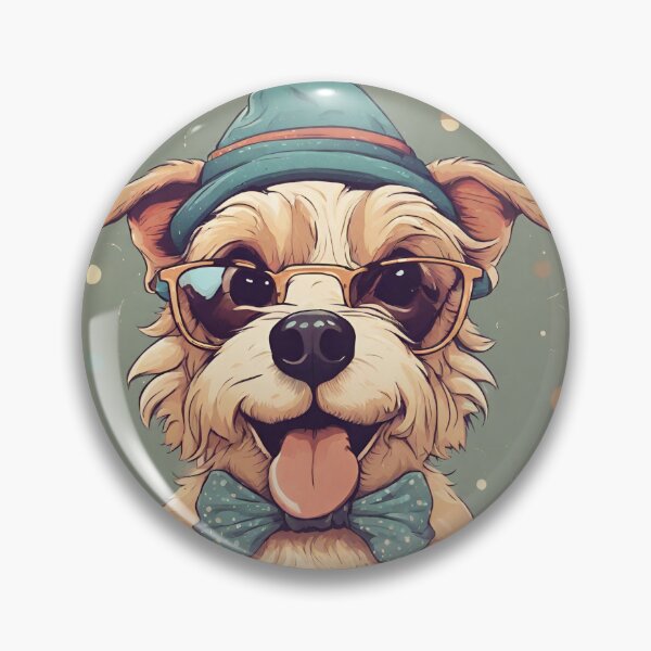 Item preview, Happy dog with hat, glasses and bow designed and sold by NaturaFotos.